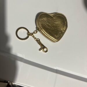 Juicy Couture Metallic Gold Heart Keychain Holder